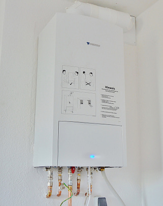 Example of a tankless water heater