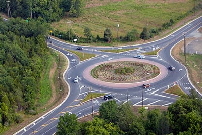 roundabout at Gilbert's Corner