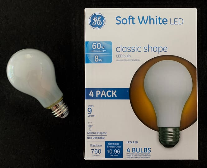 LED lightbulb and packaging